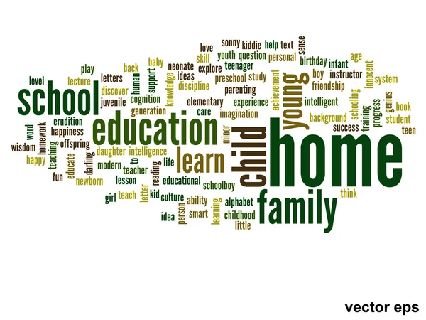 Educación Word Cloud — Archivo Imágenes Vectoriales