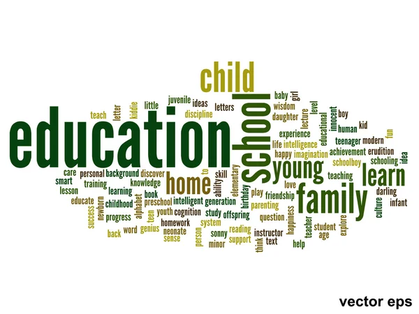 Utbildning word cloud — Stock vektor