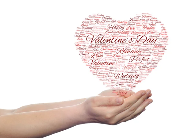 Testo di San Valentino wordcloud — Foto Stock