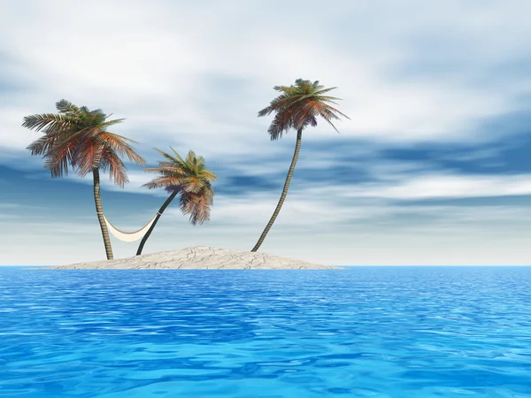 Conceptual isolated exotic island — Stock Photo, Image