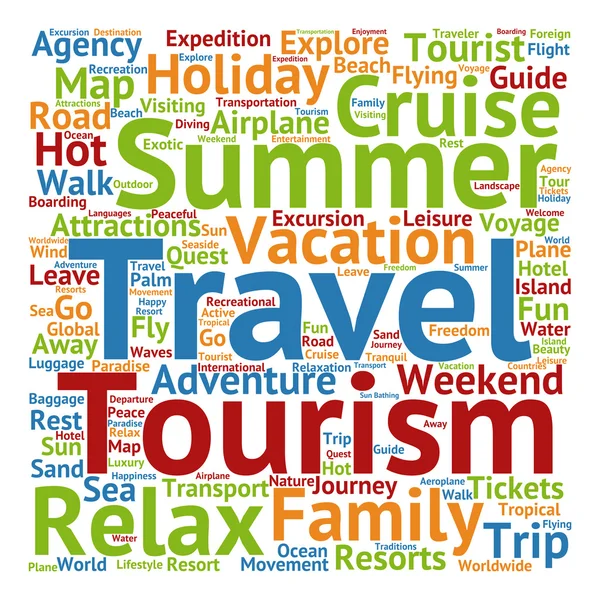 Tourism word cloud — Stock Photo, Image