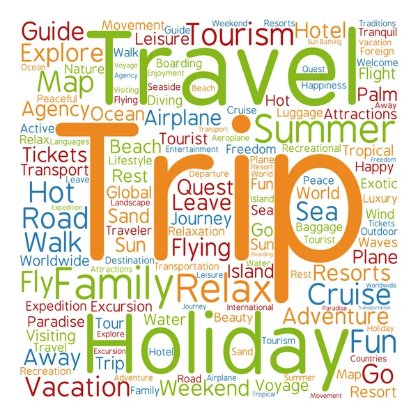 Turism word cloud — Stockfoto