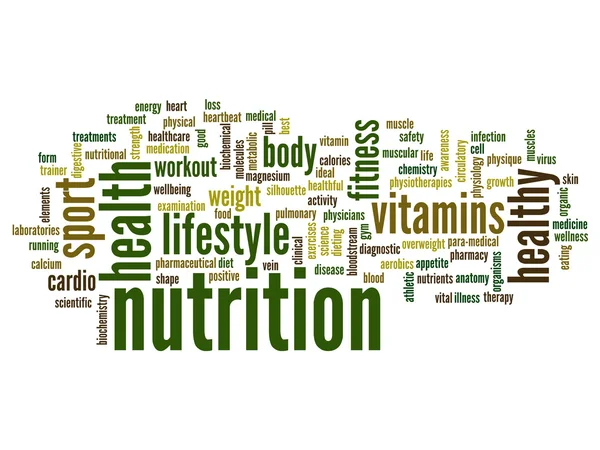 Nutrition word cloud — Stock Photo, Image