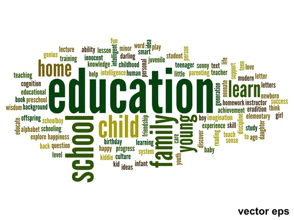 Educación Word Cloud — Vector de stock