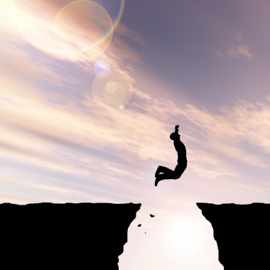 Kavramsal işadamı siluet