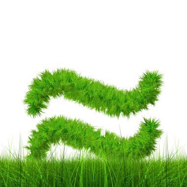 Yeşil çim yazı tipi
