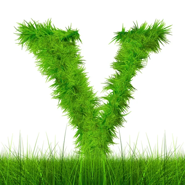 Zöld fű betűtípus — Stock Fotó