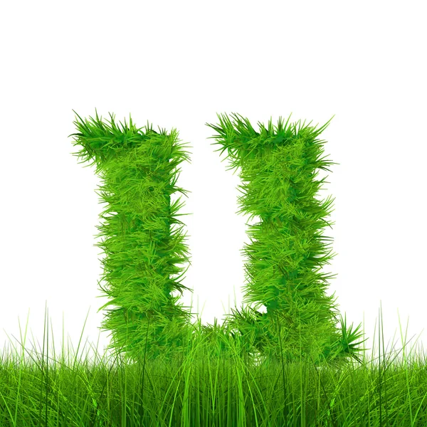 Groen gras lettertype — Stockfoto