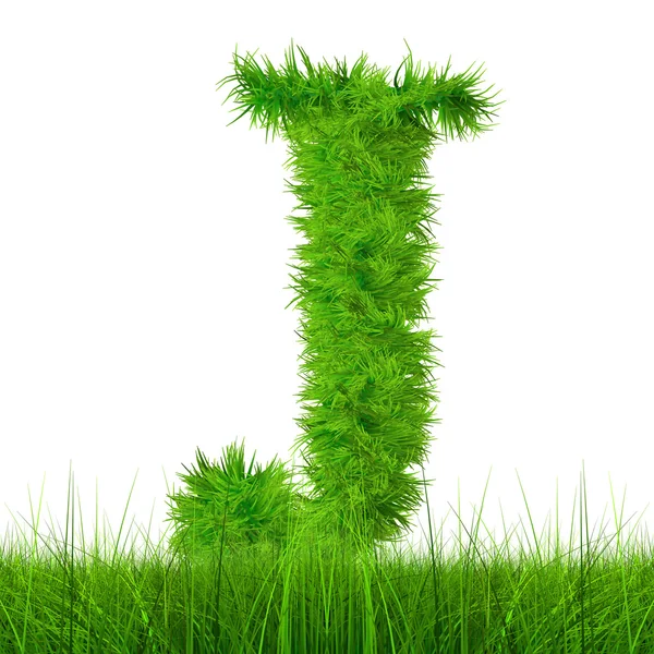 Groen gras lettertype — Stockfoto