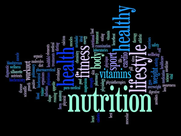 健康の言葉の雲 — ストック写真