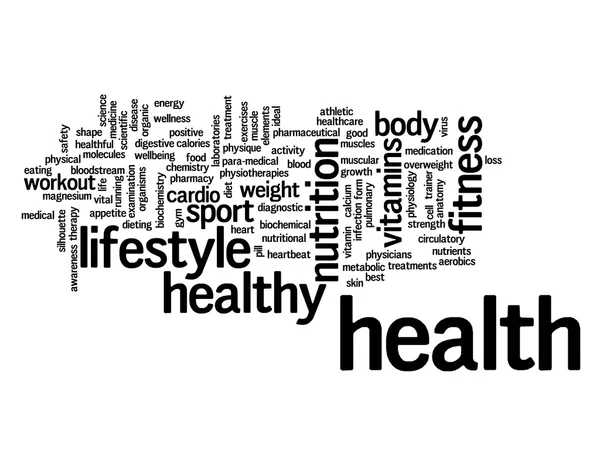 Abstracte gezondheid word cloud — Stockfoto