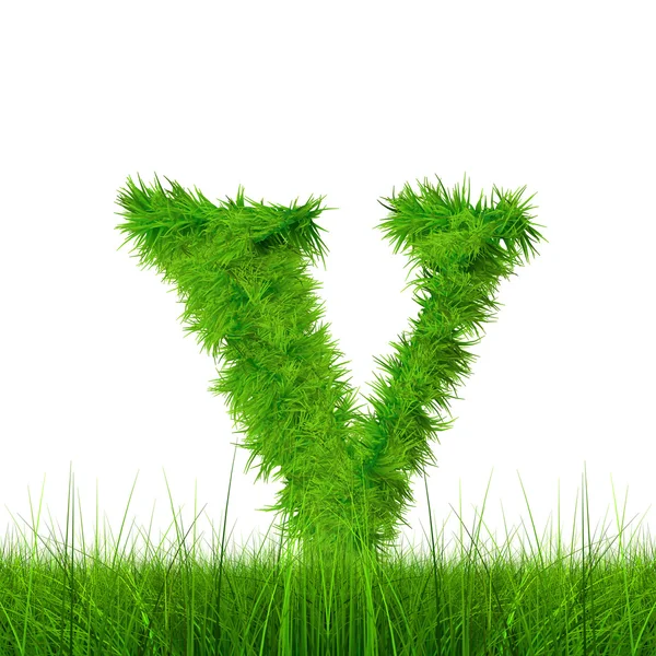 Caratteri erba verde — Foto Stock