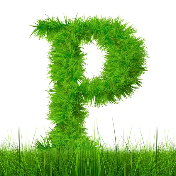 Groen gras lettertype — Stockfoto