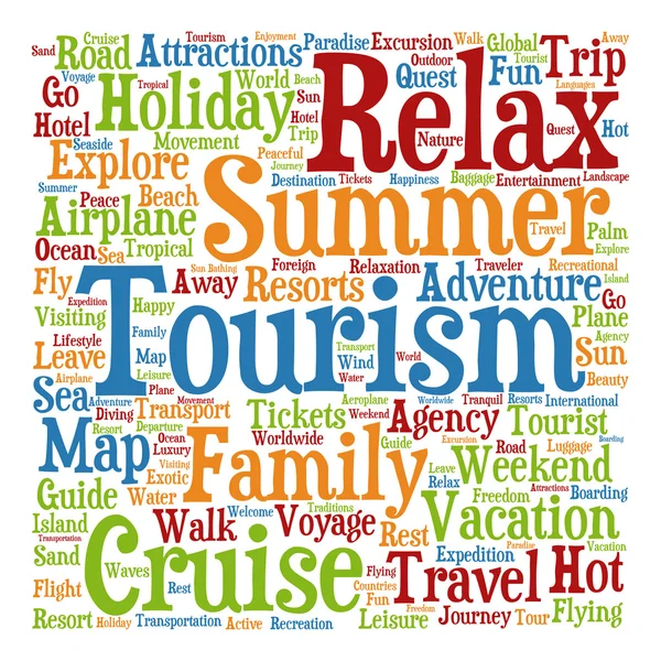 Turism word cloud — Stockfoto