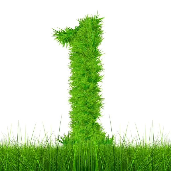 Groen gras lettertype — Stockfoto