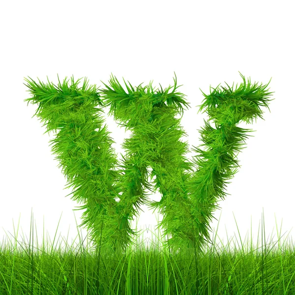 Zelené trávě písmo — Stock fotografie