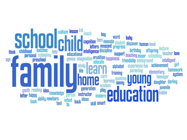 Family abstract word cloud — Stock Photo, Image