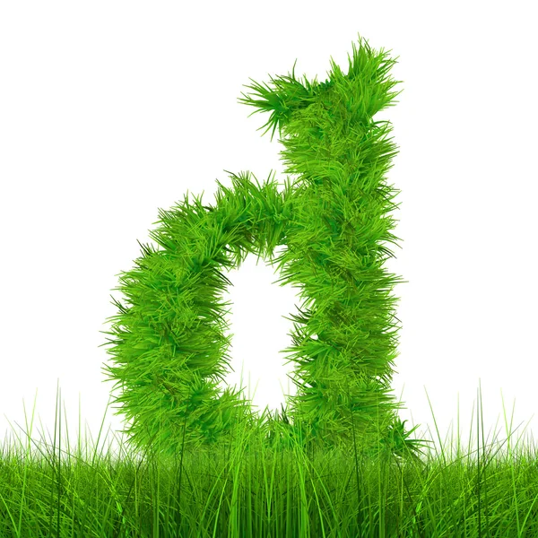 Green grass font — Stock Photo, Image