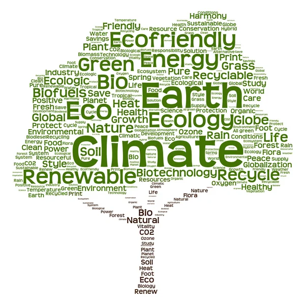 Drzewo ekologia tekstu — Zdjęcie stockowe
