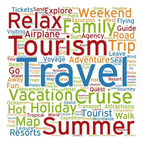 Tourism word cloud — Stock Photo, Image