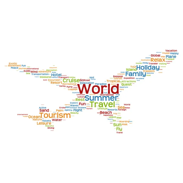 Tourism word cloud — Stock Photo, Image