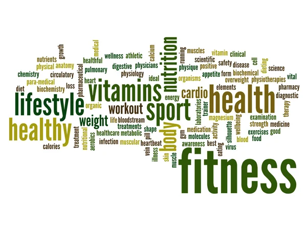 Fitness word cloud — Stockfoto