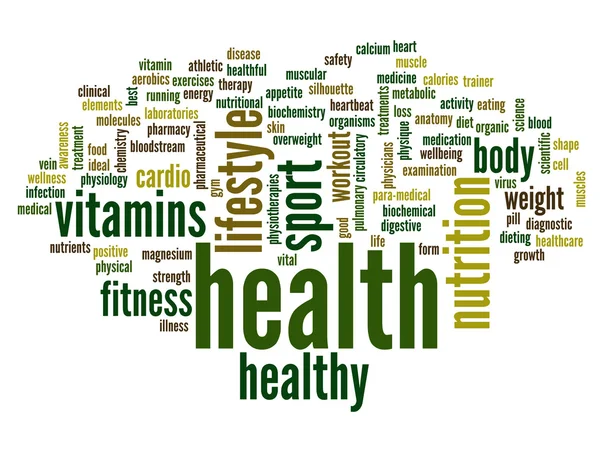 Gezondheid word cloud — Stockfoto