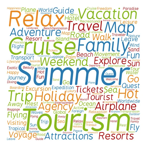 Tourism word cloud — Stock Photo, Image