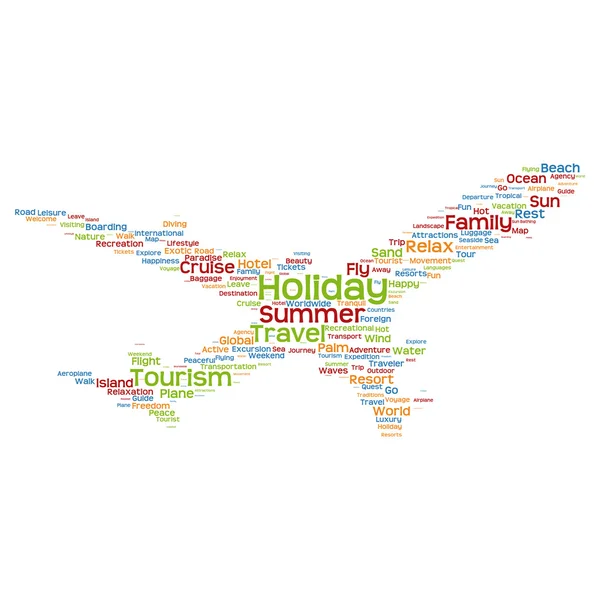 Tourism word cloud — Stock Photo, Image