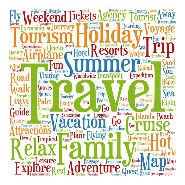 Turism word cloud — Stockfoto