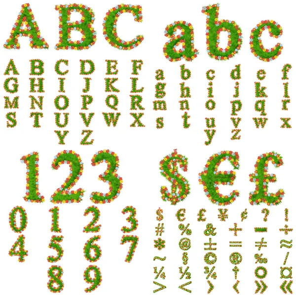 Groen gras lettertypen — Stockfoto