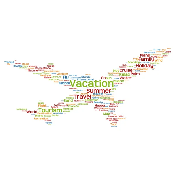 Tourism word cloud — Stock Photo, Image