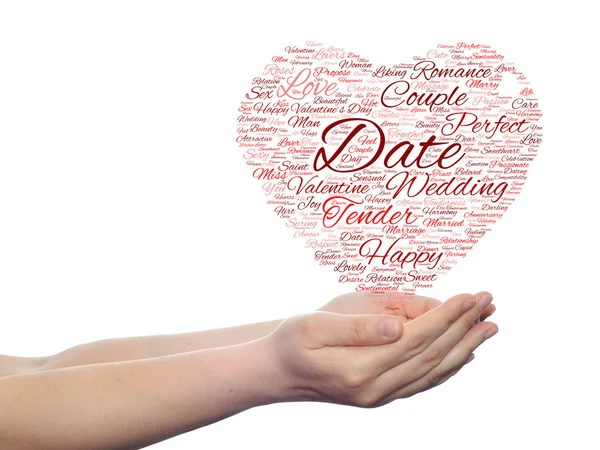 Valentine's Day wordcloud text — Stock Photo, Image