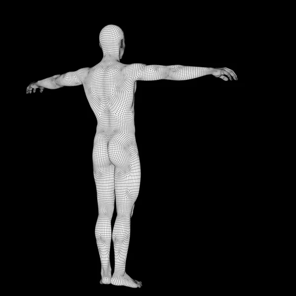 Αρσενικό κατασκευασμένο από λευκό περίγραμμα επιφάνειας — Φωτογραφία Αρχείου