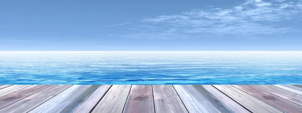 kıyısında ahşap güverte