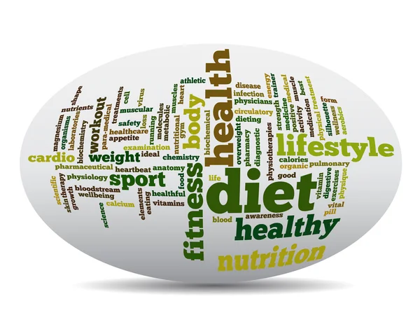 Gezondheid word cloud — Stockfoto