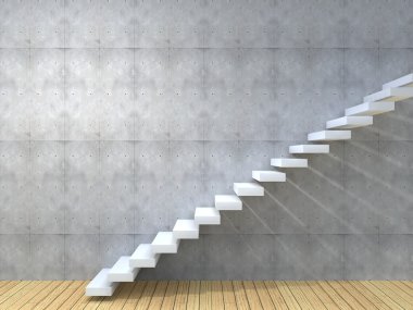 Kavramsal beyaz taş merdiven