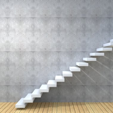 kavramsal beyaz taş basamaklar