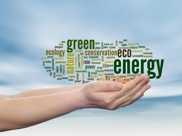 Ecology and energy word cloud — Stock Photo, Image