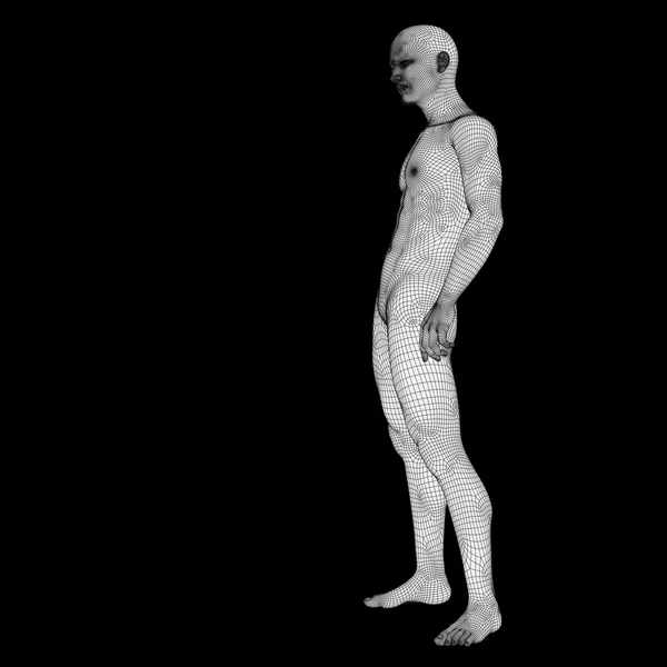 Ανθρώπινα κατασκευασμένο από λευκό περίγραμμα επιφάνειας — Φωτογραφία Αρχείου