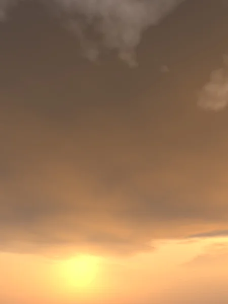 Солнце рядом с горизонтом — стоковое фото