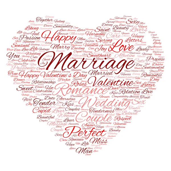 Valentinstag Wordcloud-Text — Stockfoto