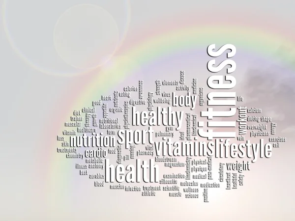 Gezondheid abstracte word cloud — Stockfoto