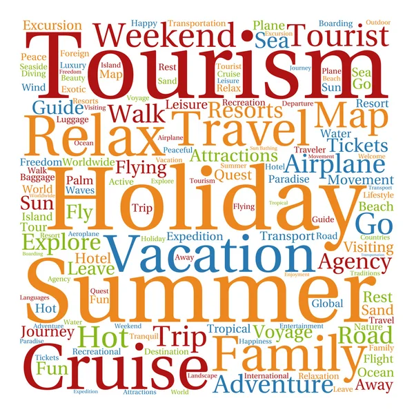 Tourism word cloud — Stock Photo, Image