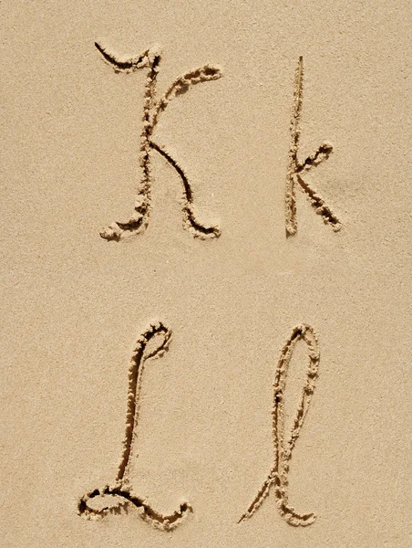 Άμμο γραμματοσειρά οριστεί ομάδα — Φωτογραφία Αρχείου