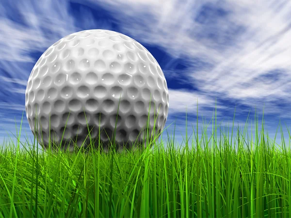 Golf ball at horizon — Stock Photo, Image