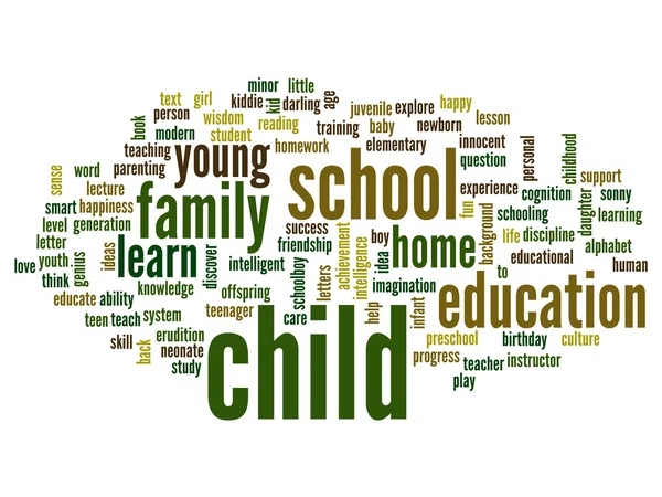 Child abstract word cloud — Stock Photo, Image