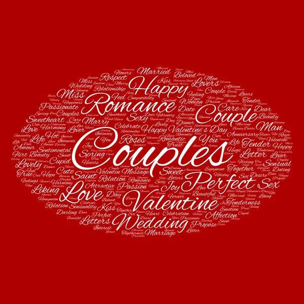 Testo di San Valentino wordcloud — Foto Stock