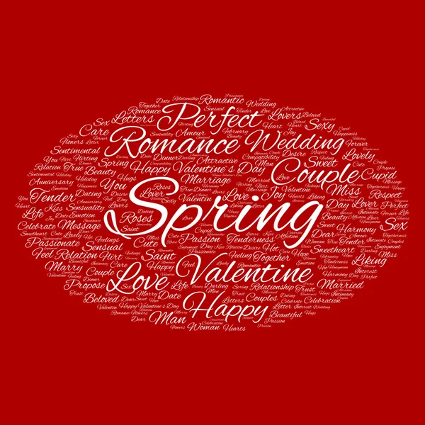 Valentinstag Wordcloud-Text — Stockfoto