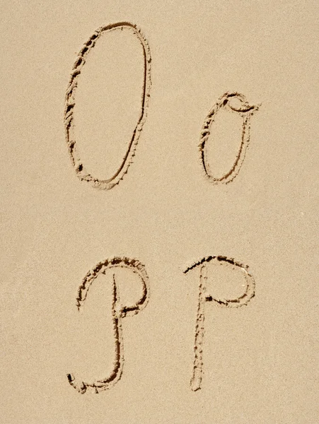 Άμμο γραμματοσειρά οριστεί ομάδα — Φωτογραφία Αρχείου